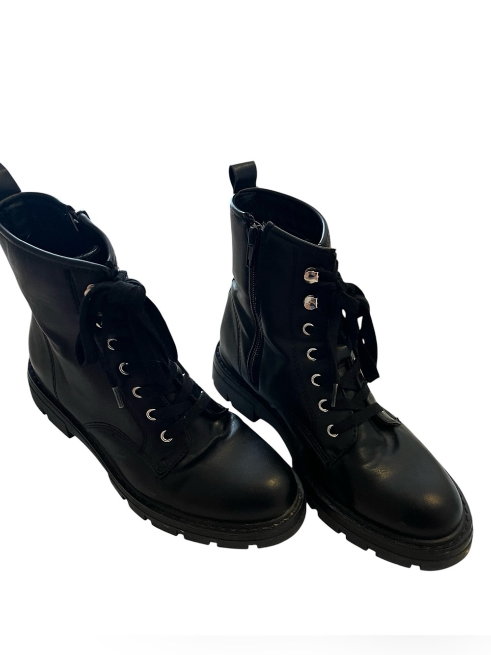 Black Lace Military Fashion Boots